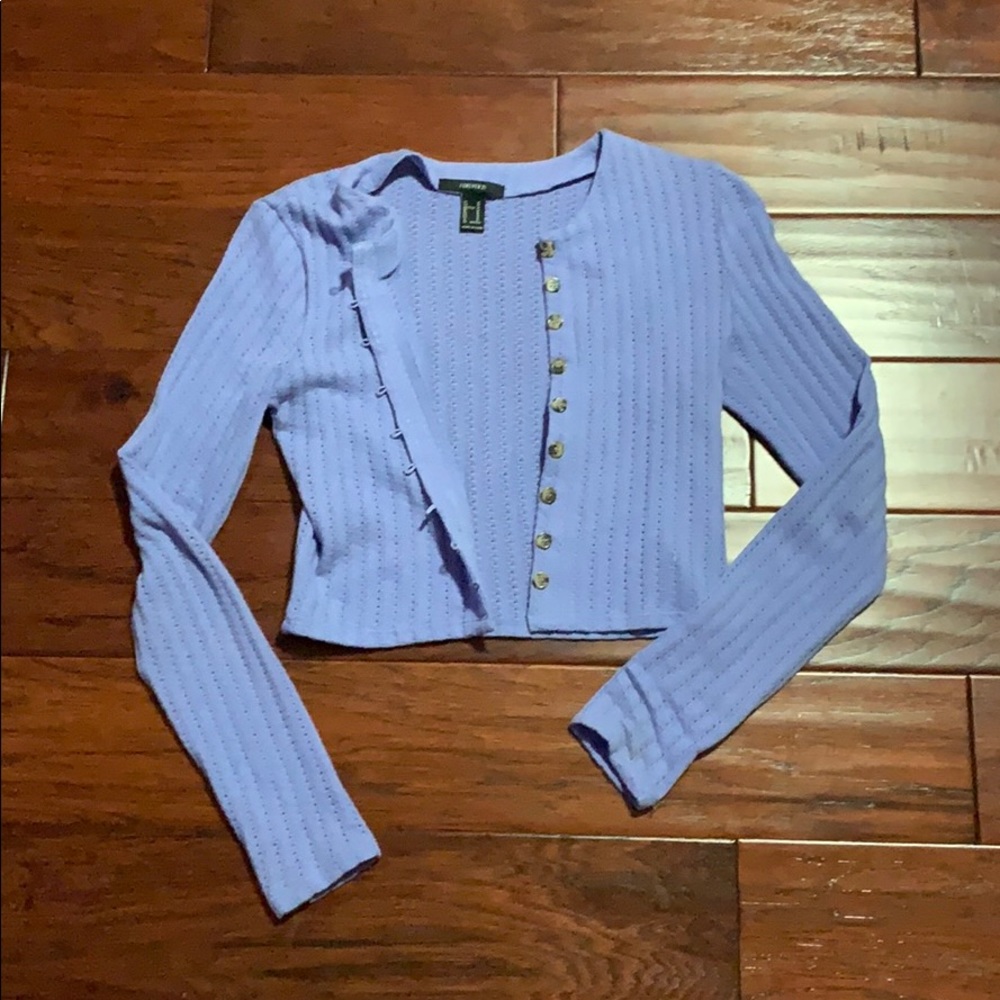 Forever 21 lavender cardigan